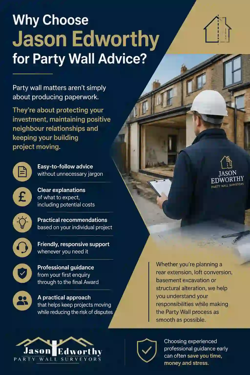 Why Choose Jason Edworthy for Party Wall Advice Stourport-on-Severn?